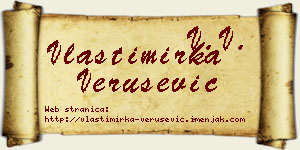 Vlastimirka Verušević vizit kartica